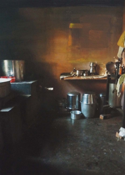 In the kitchen, no.1(Indienküche), 70x50, 2014.jpg