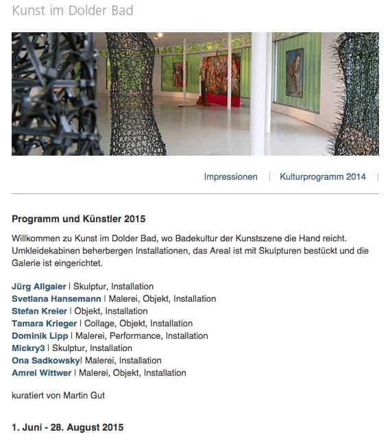 Парадоксы искусства в Dolder Bad (Цюрих)