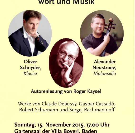 «Слово и музыка». Виолончель, фортепиано, чтения (Баден)