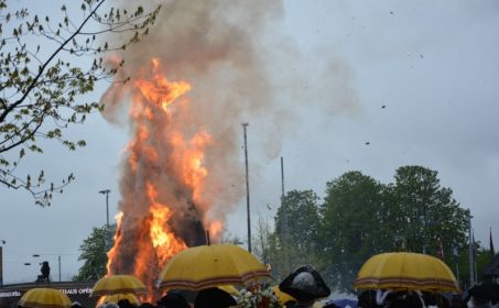 В Цюрихе сожгли снеговика