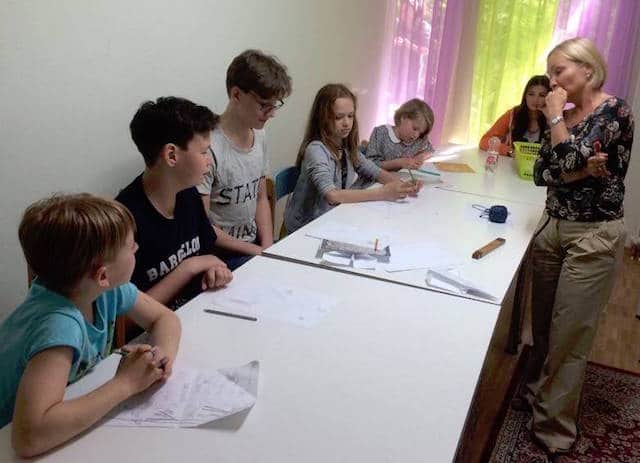 На занятии "Меры длины на Руси".