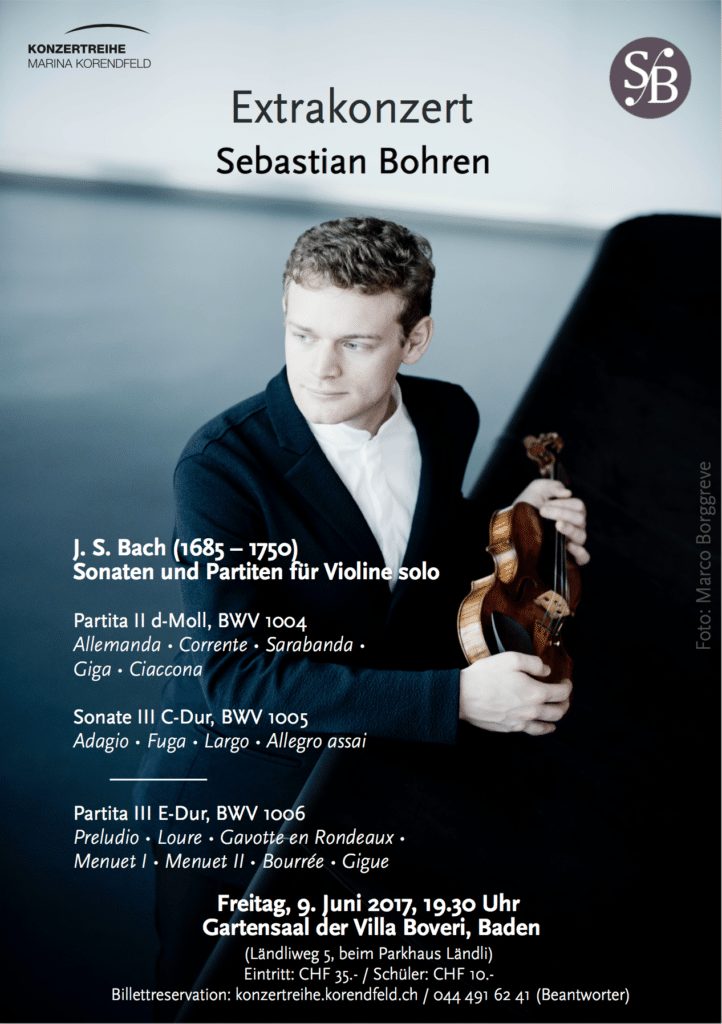 Сольный концерт скрипача Себастьяна Борена