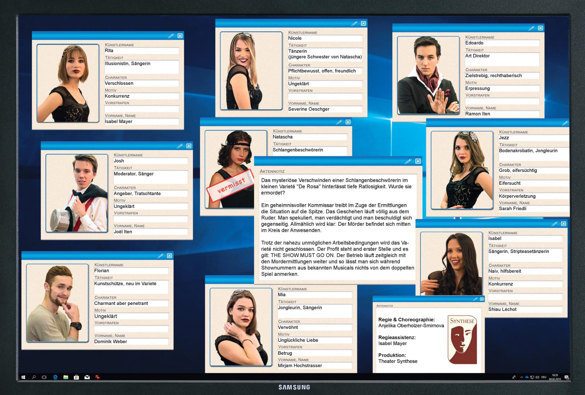 Премьера. Детектив, театр в театре и варьете. «The Show must go on!»