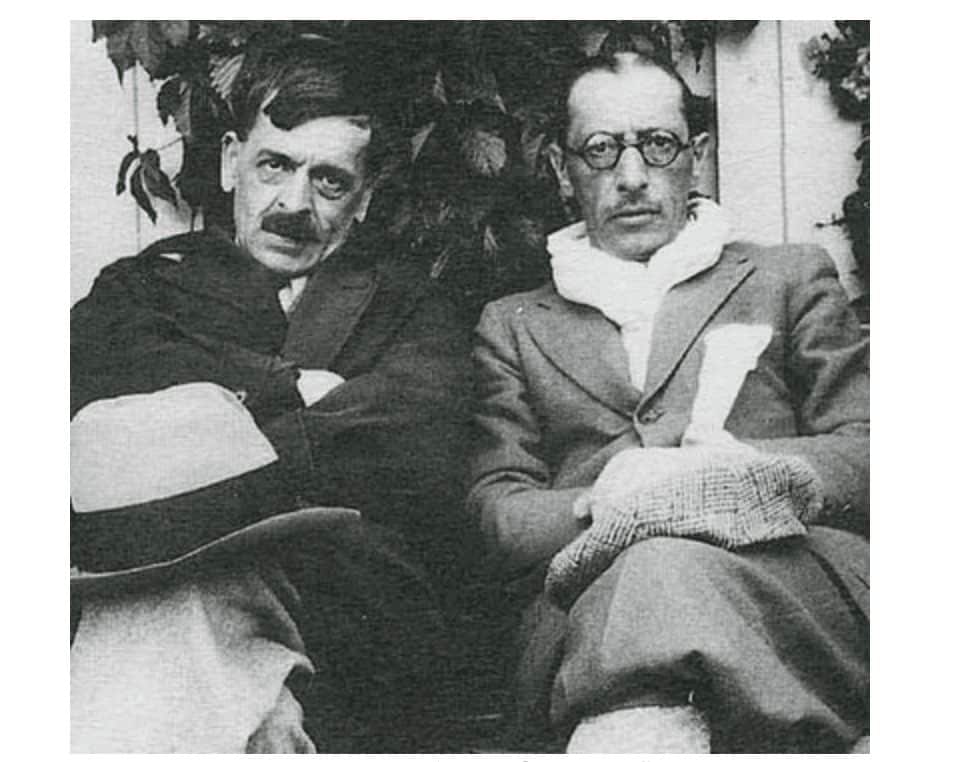 Швейцарский писатель Шарль Фердинанд Рамю и Игорь Стравинский. 1928 г. (bgershman.livejournal.com)