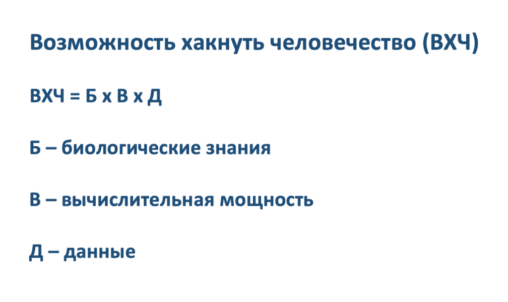 Возможность хакнуть человечество может быть описана простой формулой. (© https://www.ynharari.com/