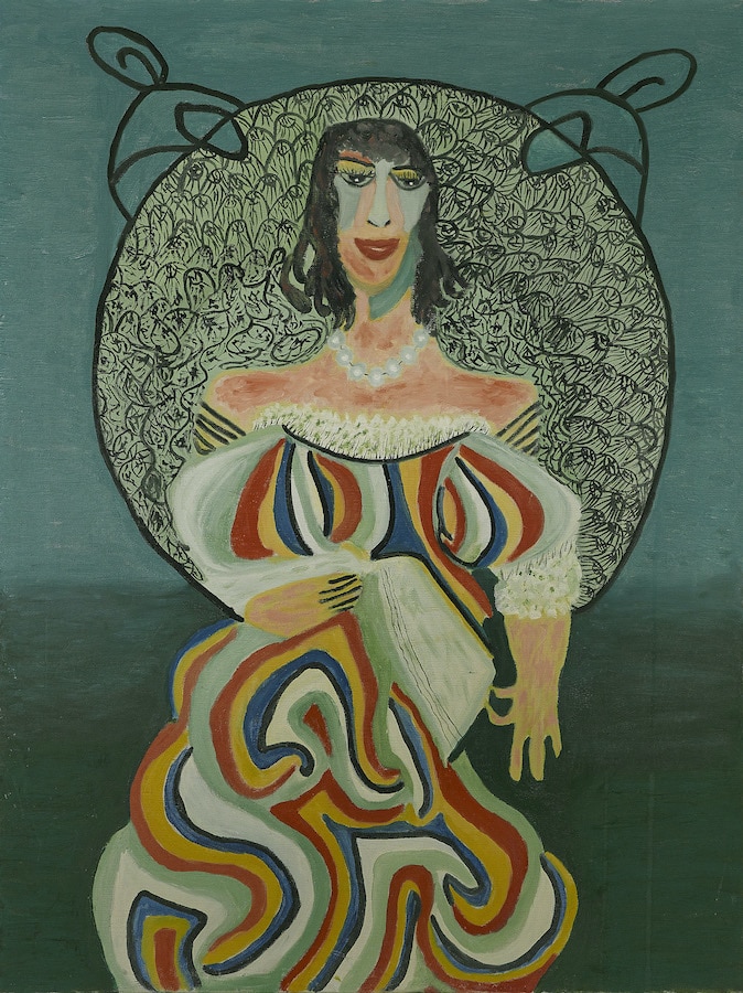 Полина Саймон, без названия, 1968. Акрил на холсте, 82.5 x 62 см. Collection Karl Wirsum et Lorri Gunn. Photo © John Faier
