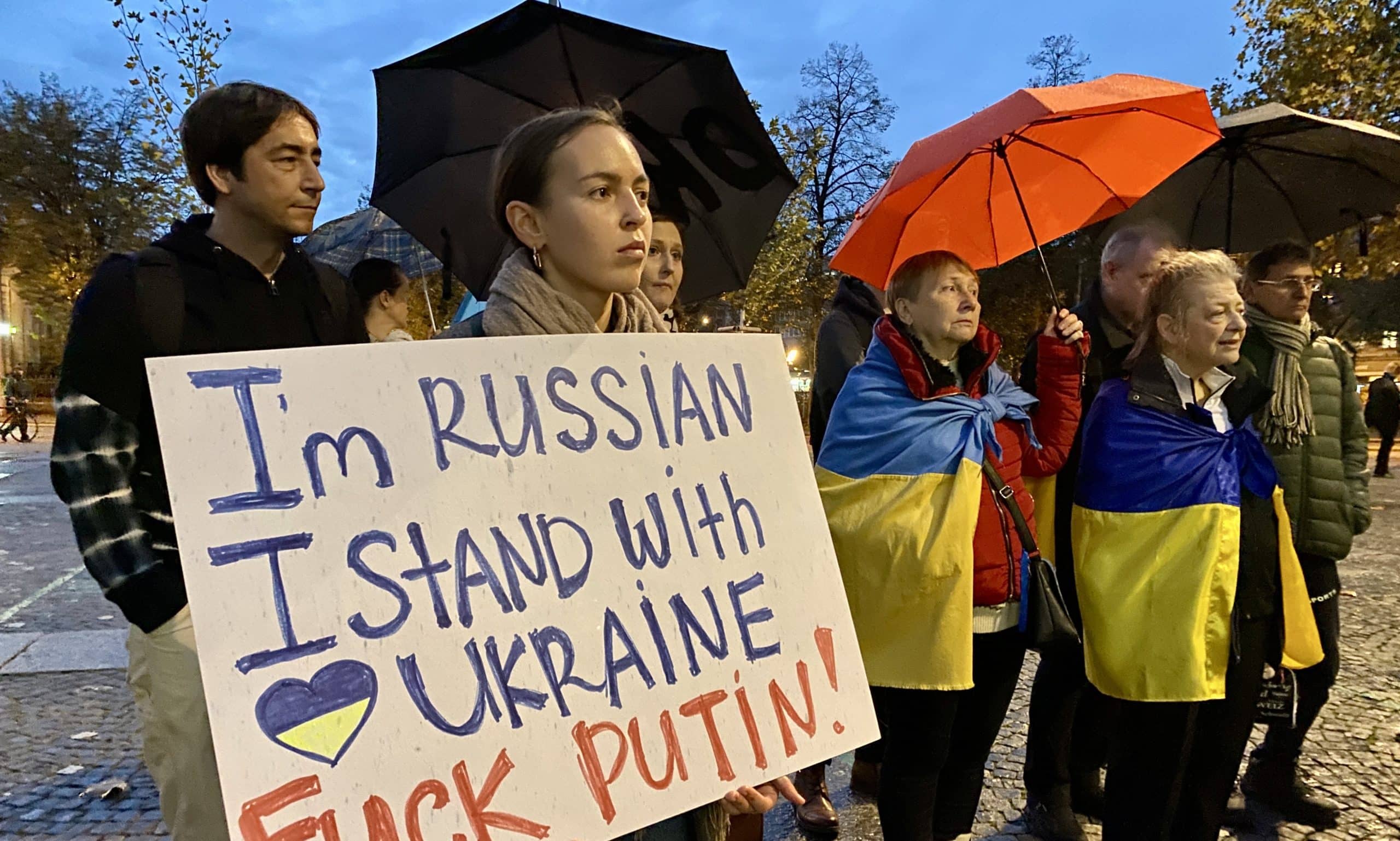 «Я - россиянка, я солидарна с Украиной». Цюрих, 21 октября 2022 г. (© forall.swiss)