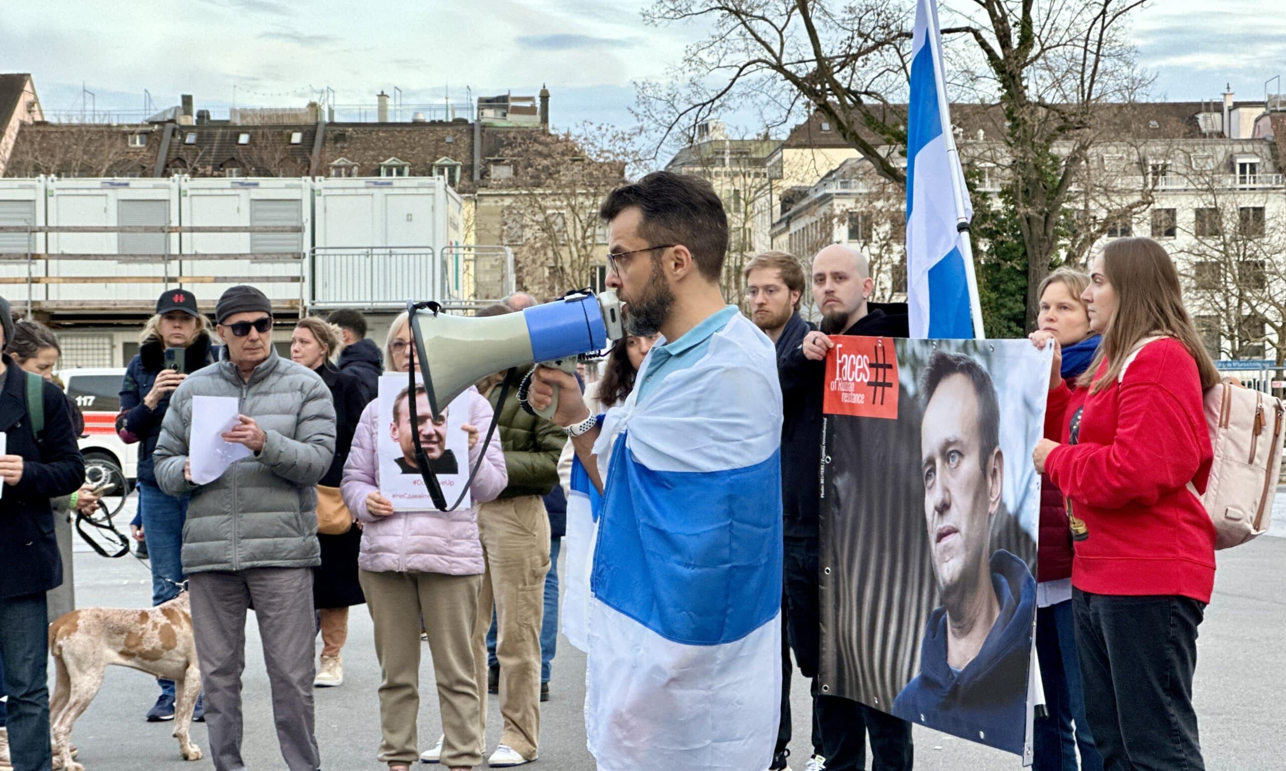 Митинг памяти Алексея Навального в Цюрихе. 16 февраля 2024 г. (© forall.swiss)