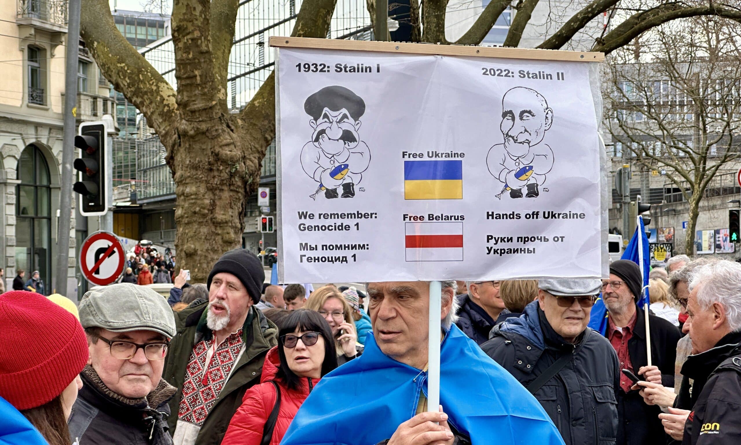 Накануне полномасштабного вторжения 24 февраля 2022 года Путин собирался захватить Киев за три дня. На данный момент защитники Украины освободили половину ранее оккупированных Россией украинской земли. Берн, 24 февраля 2024 г. (© forall.swiss)