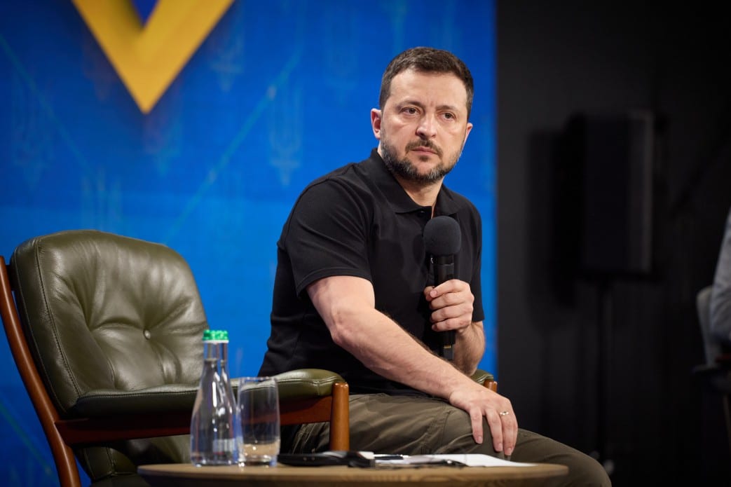 Операция Сил обороны Украины в Курской области РФ является частью более крупного плана Украины, заявил Президент Украины Владимир Зеленский на пресс-конференции в Киеве на форуме «Украина 2024. Независимость» 27 августа 2024 года. (© Офис Президента Украины)