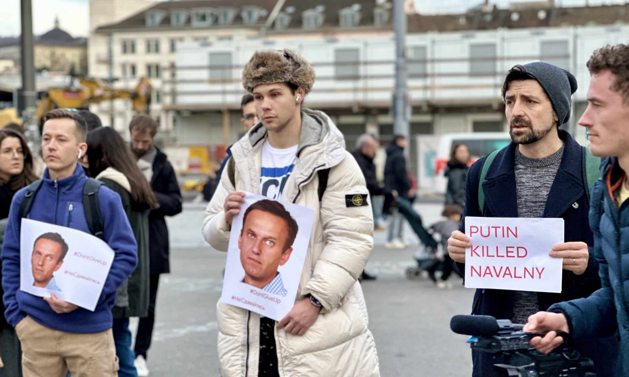 Митинг памяти Алексея Навального, организатор сообщество «Россия Будущего - Швейцария». Цюрих, 16 февраля 2024 г. (© forall.swiss)