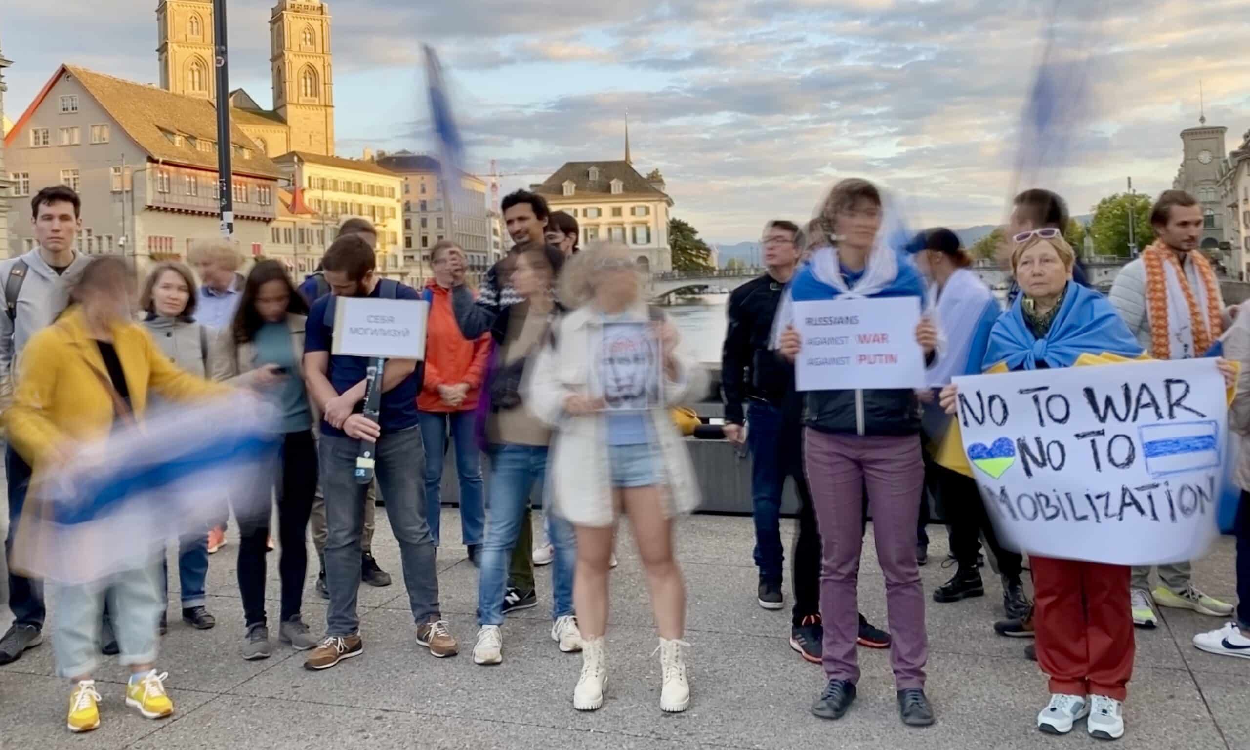 Антивоенный митинг в Цюрихе. 21 сентября 2022 г. (© forall.swiss)