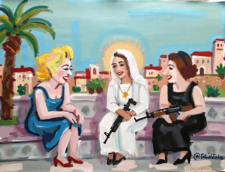 Мэрилин Монро, Дева Мария, Голда Меир. Проект «Гельман-еврей». 2025-2026 гг. (© Marat Guelman / courtesy photo)