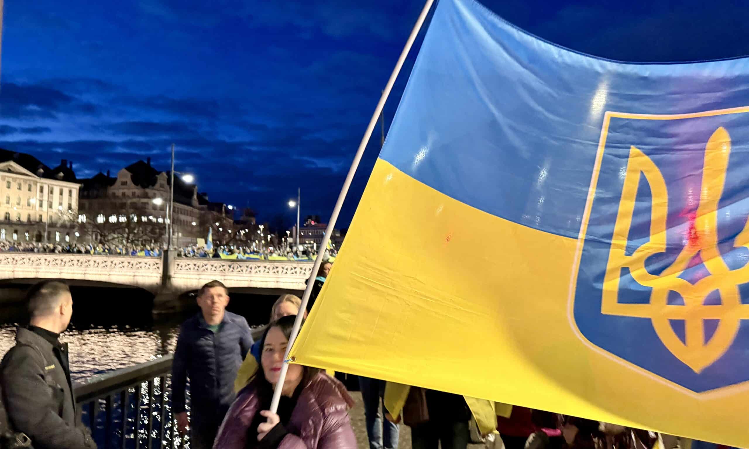 Маніфестація і мітинг солідарності з українцями і Україною. Цюрих, 24 лютого 2026 р. (© forall.swiss)