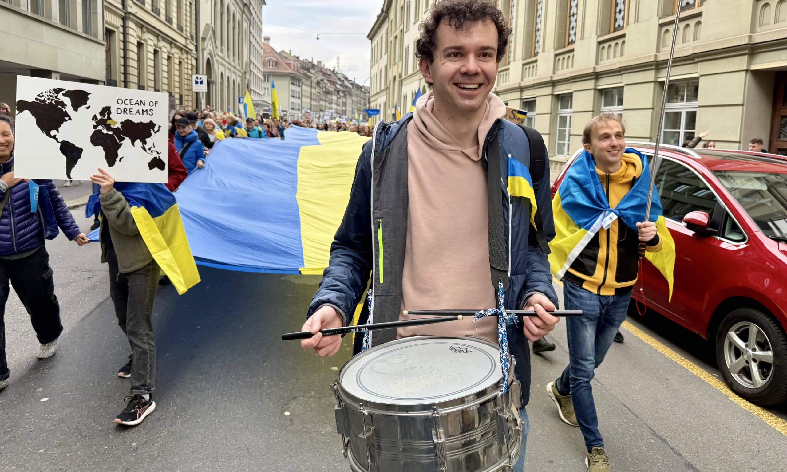 Національна маніфестація і мітинг солідарності з українцями і Україною. Берн, 28 лютого 2026 р. (© forall.swiss)