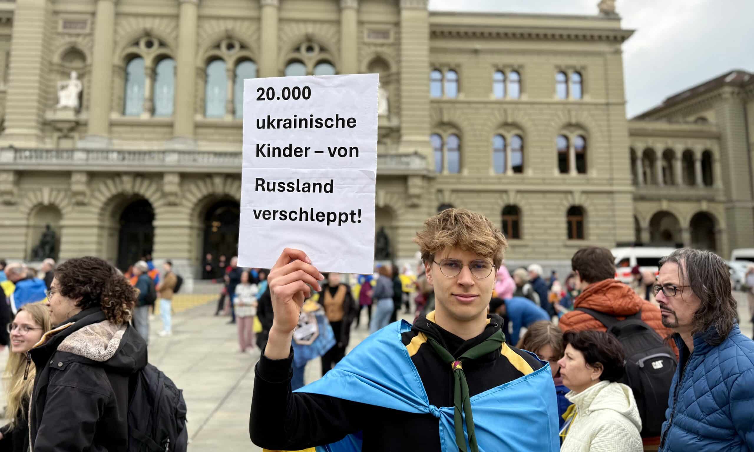 Национальная манифестация и митинг солидарности с украинцами и Украиной. Берн, 28 февраля 2026 г. (© forall.swiss)