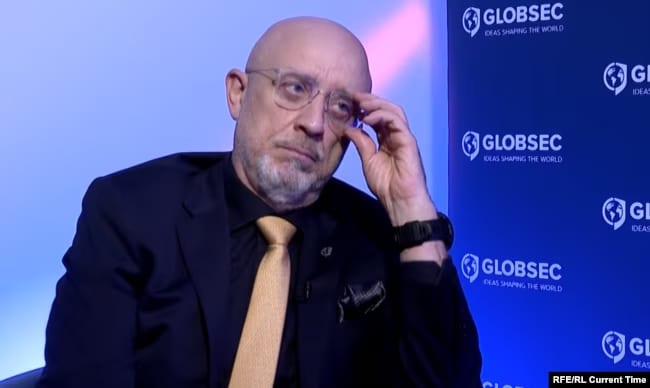 Алексей Резников на форуме GLOBSEC в Праге (© RFE / RL Current Time)