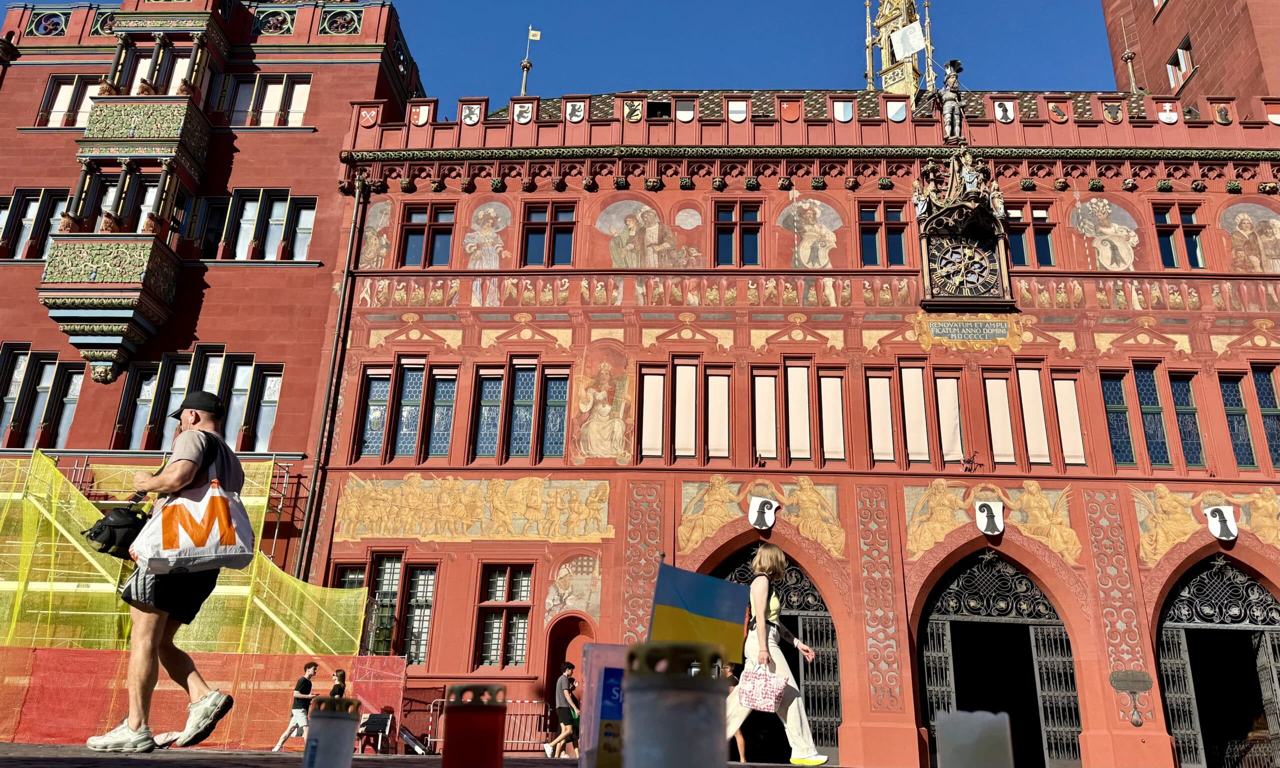 Вахта солидарности с Украиной на Marktplatz в Базеле. Швейцария, 10 июля 2026 г. (forall.swiss /courtesy photo)